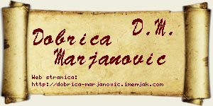 Dobrica Marjanović vizit kartica